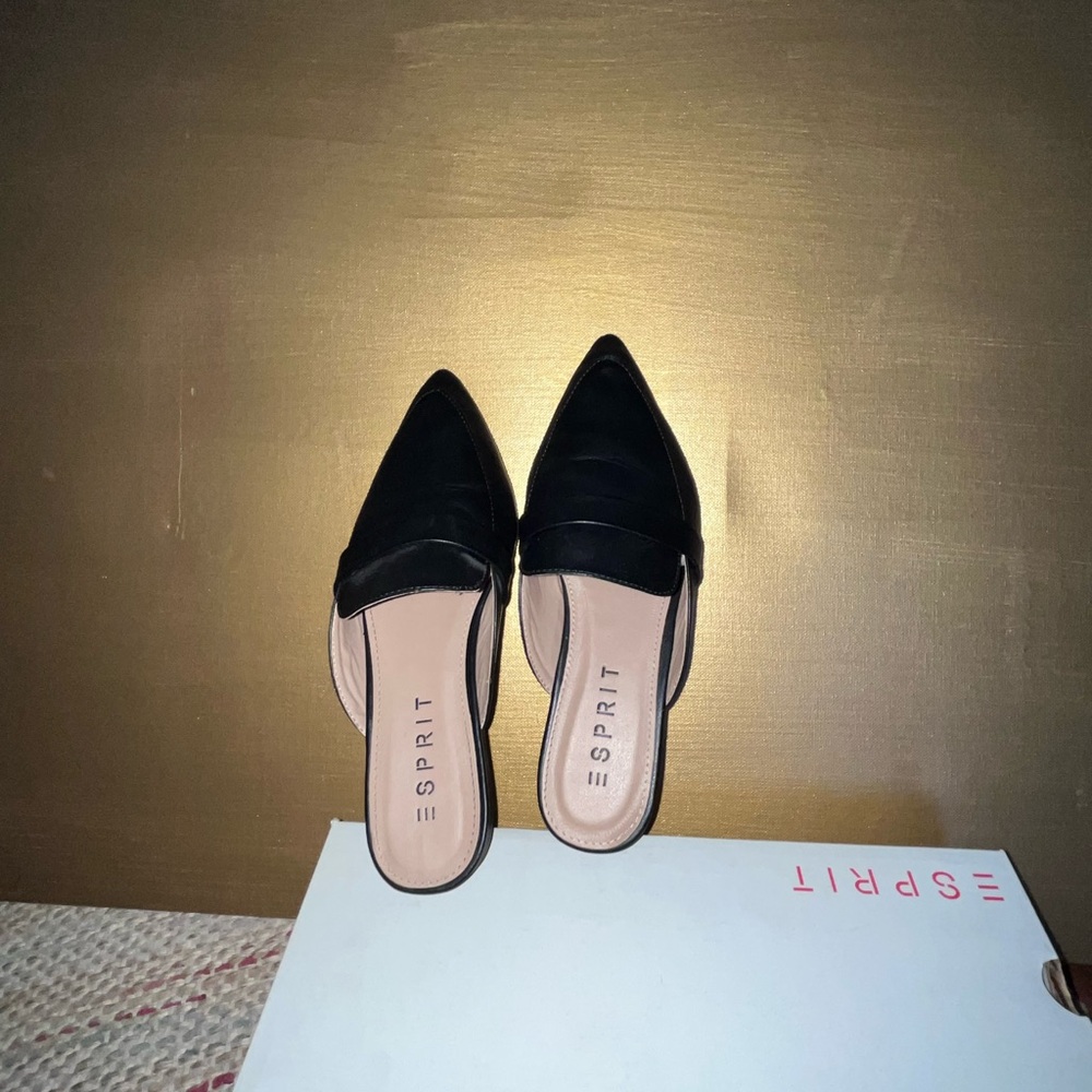 Esprit Black Mules Sleek Minimalist Design